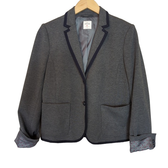 GAP Academy Heather Grey Blazer Contrast Cuff Lining - Picture 3 of 15